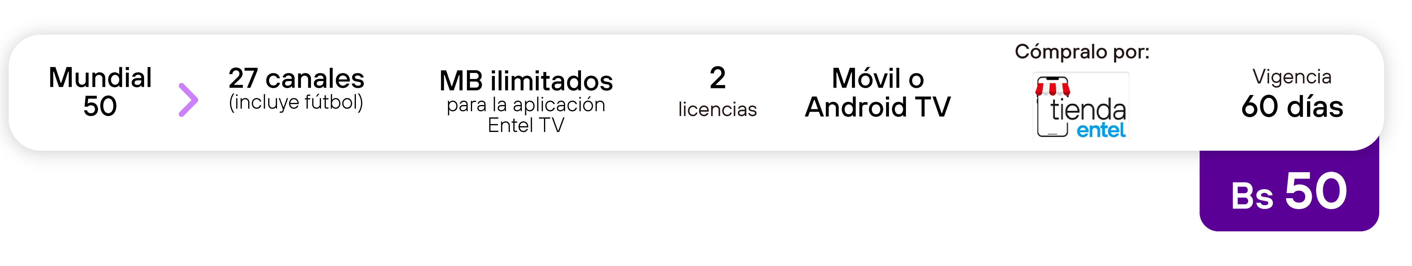 Paquete 50 BS